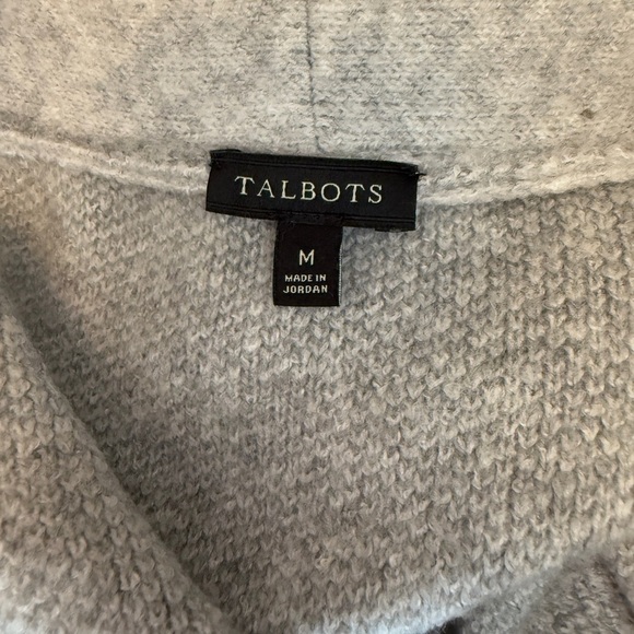 Talbots OMBRE ANIMAL PRINT FLYAWAY CARDIGAN Medium Grey Charcoal - Picture 4 of 6